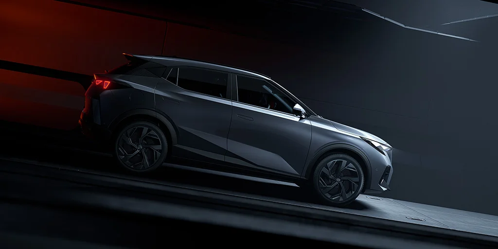 Estilo &uacute;nico y futurista con l&iacute;neas n&iacute;tidas y agresivas que se entrelazan con el bodykit deportivo de la&nbsp;versi&oacute;n&nbsp;Racer